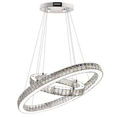 Cwi Lighting Florence LED Chandelier With Chrome Finish 5635P27ST-2O (Clear)
